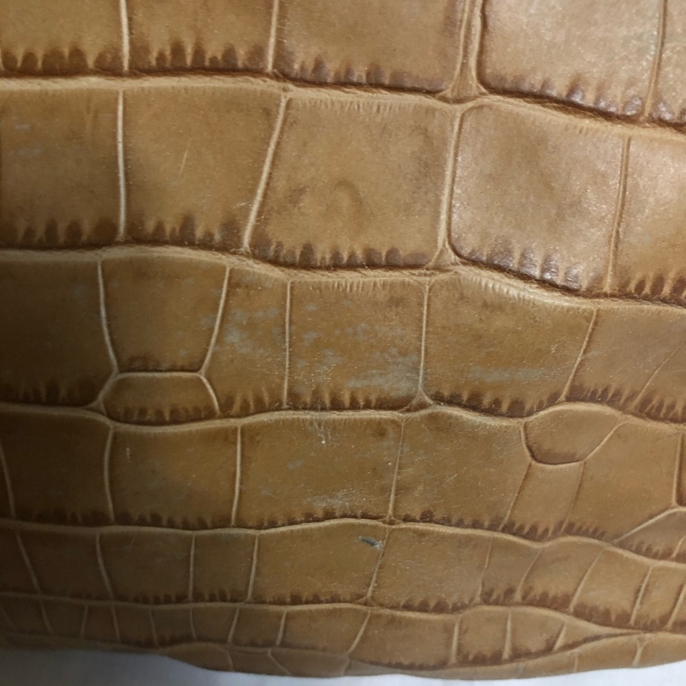 Furla Light Brown Tan Crocodile Leather Tote Bag - Picture 11 of 14